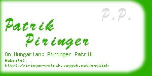 patrik piringer business card